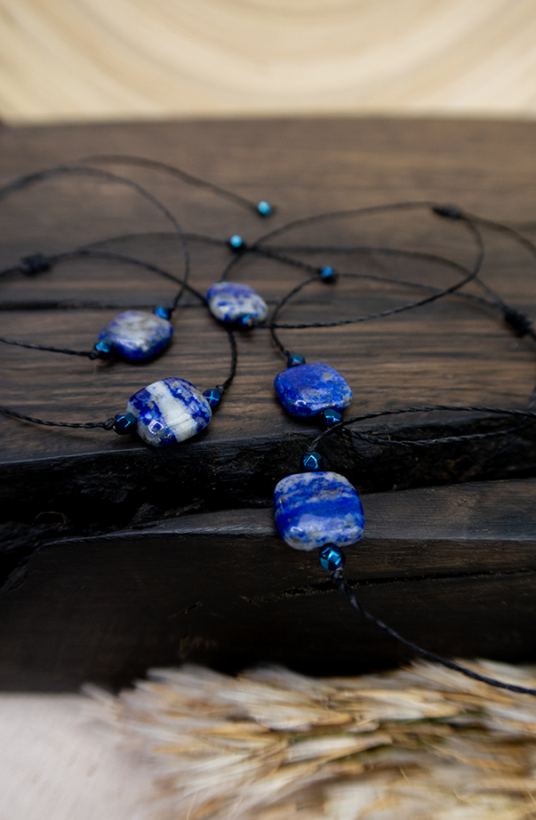 Bransoletka lapis lazuli bransoletki sznurkowe lapis lazuli