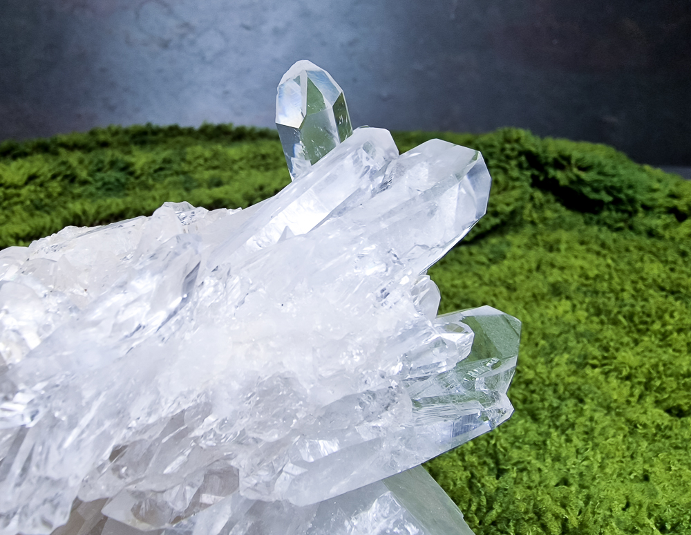 Szczotka kryształu górskiego - naturalny klaster 760g 7 bardzo-przejrzysty-kryształ-górski