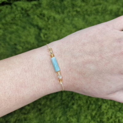 Bransoletka mocy Żywioł POWIETRZA | Amazonit & cytryn