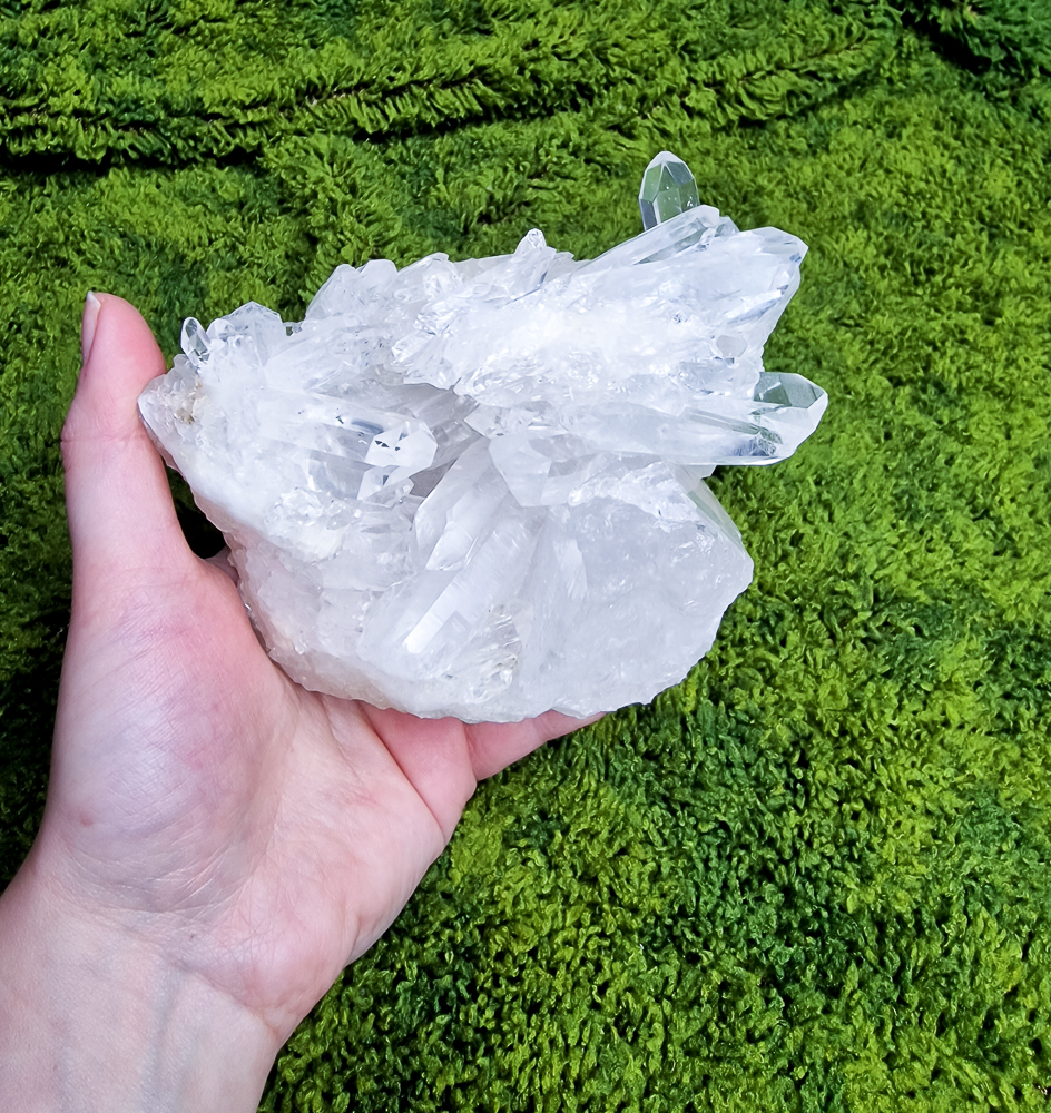 Szczotka kryształu górskiego - naturalny klaster 760g 6 duza-szczotka-kwarcu