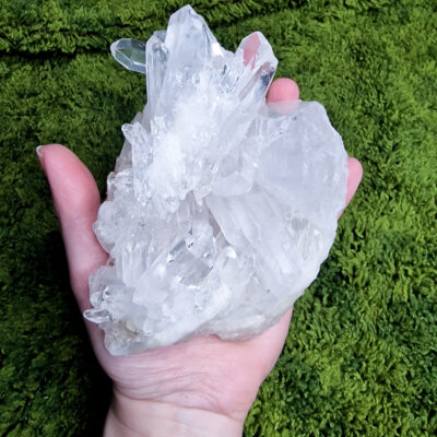 Szczotka kryształu górskiego - naturalny klaster 760g 18 kwarc-szczotka