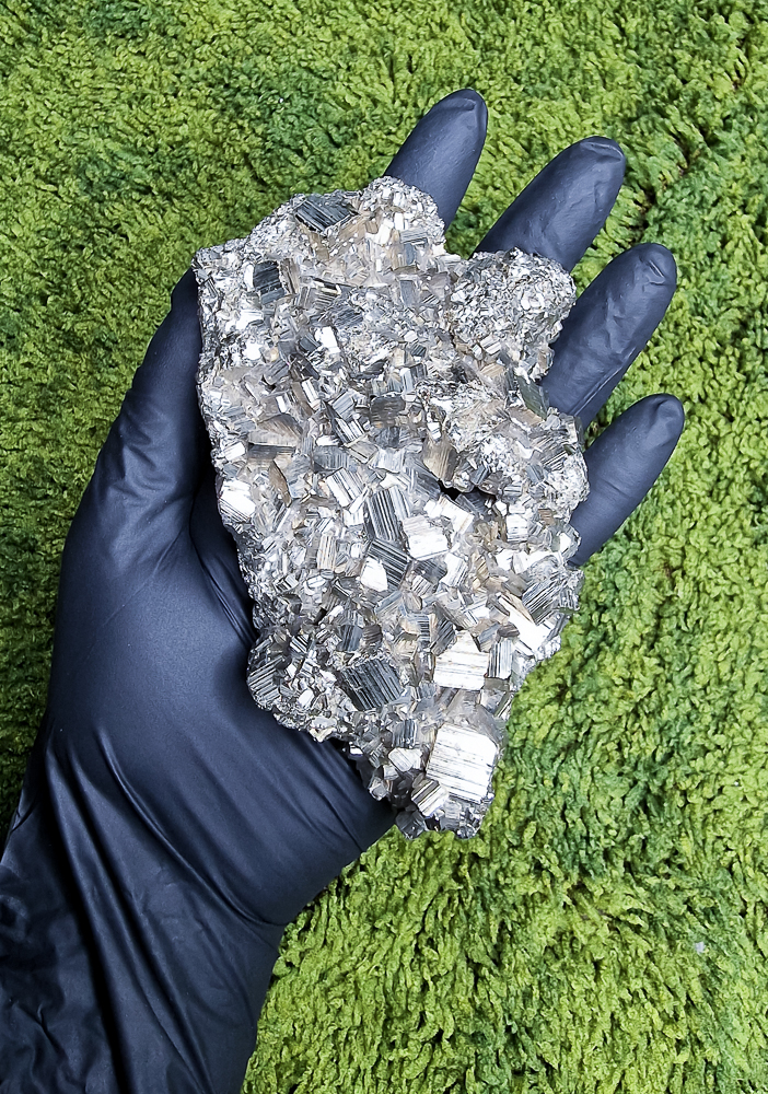 Piryt naturalny klaster 597g | Obfitość, ochrona i siła działania 1 Piryt naturalny klaster