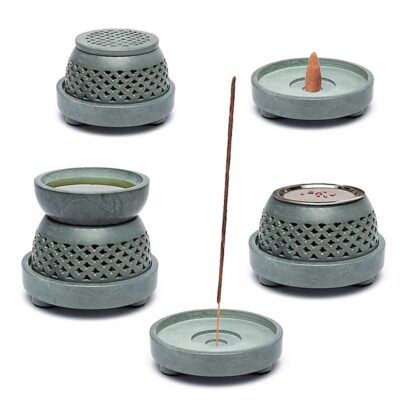 Wielofunkcyjna kamienna kadzielnica-kominek